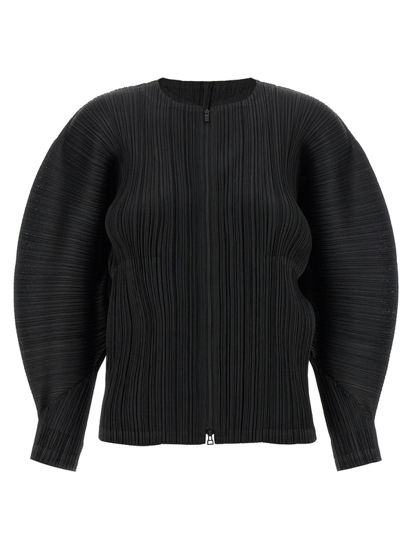 Pleats Please Issey Miyake 100% Polyester jacket in black