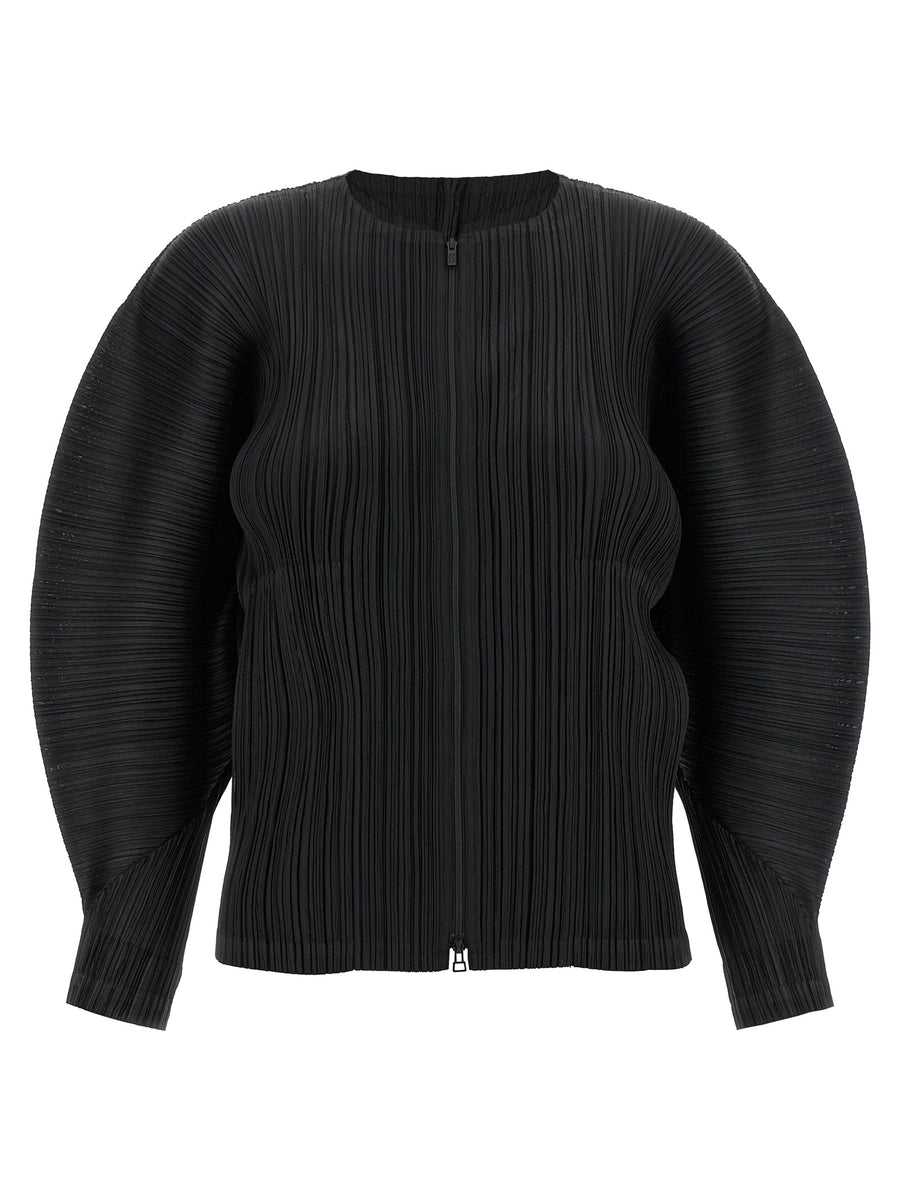 Pleats Please Issey Miyake 100% Polyester jacket in black