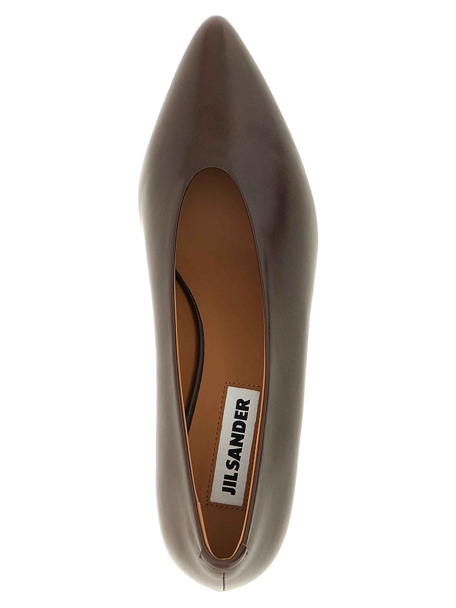 Jil Sander 100% Calfskin Leather pump in brown — view 4