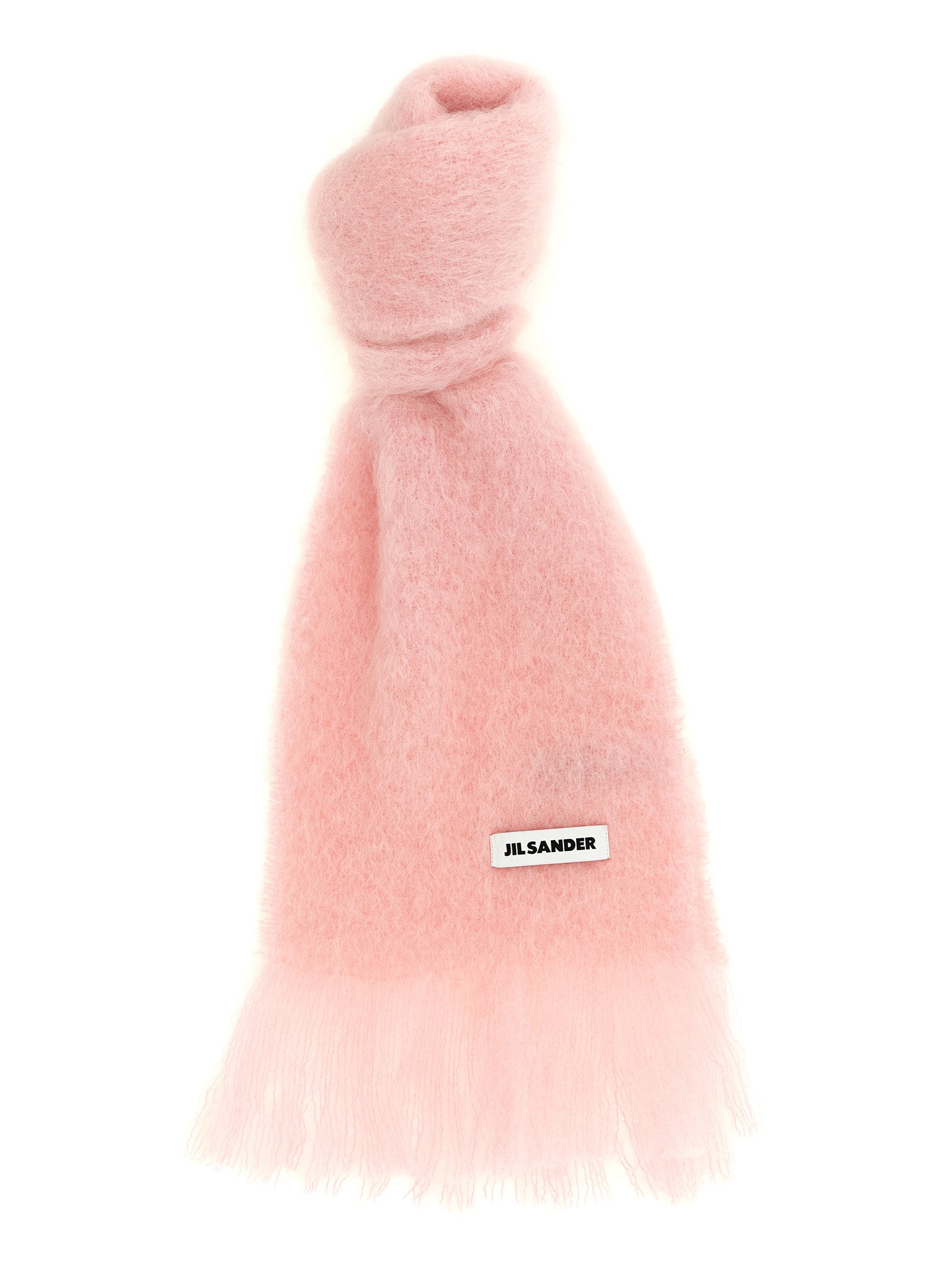 Jil Sander 73% Mohair Wool scarf in pink