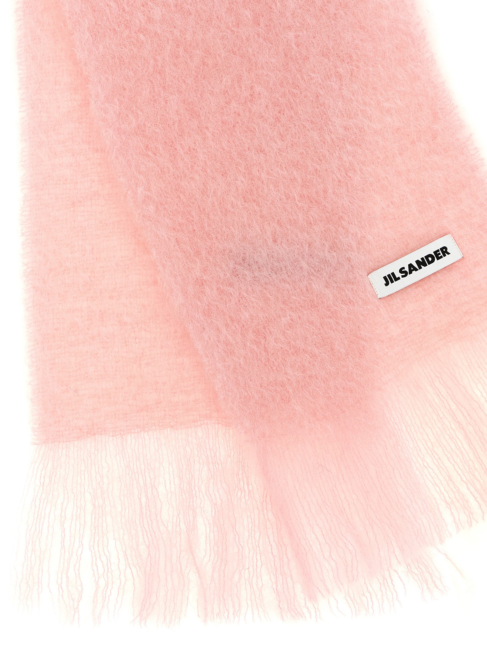 Jil Sander 73% Mohair Wool scarf in pink — view 3