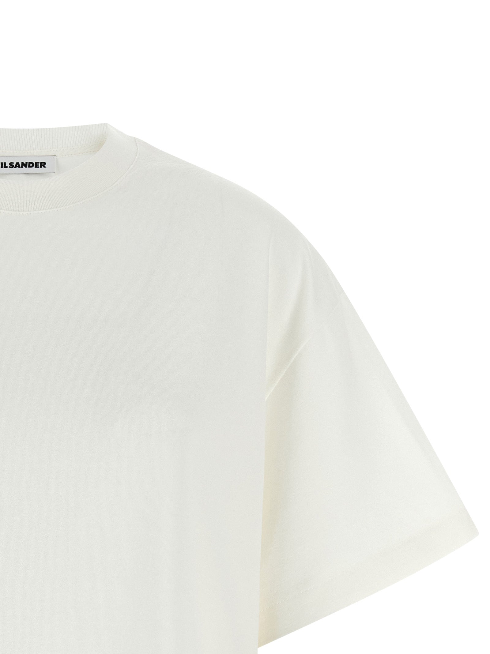 Jil Sander 100% cotton t-shirt in white — view 3