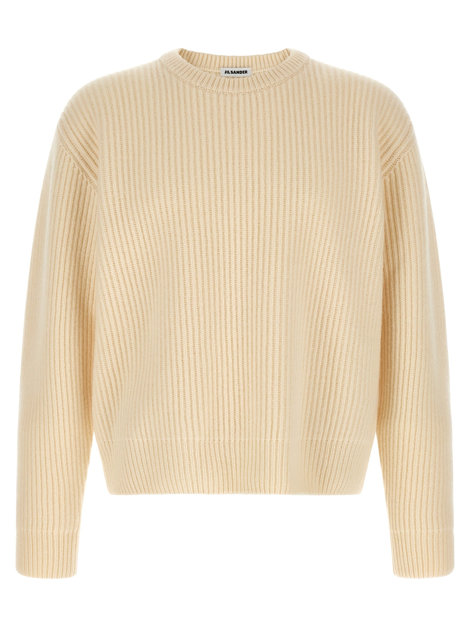 Jil Sander 100% wool sweater in white