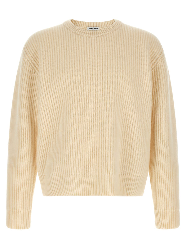 Jil Sander 100% wool sweater in white