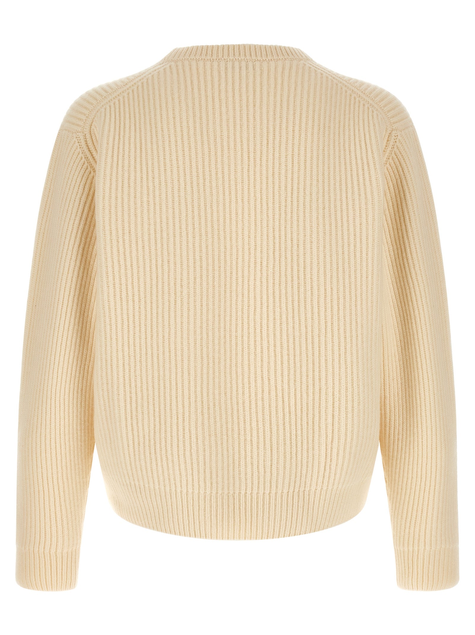 Jil Sander 100% wool sweater in white — view 2