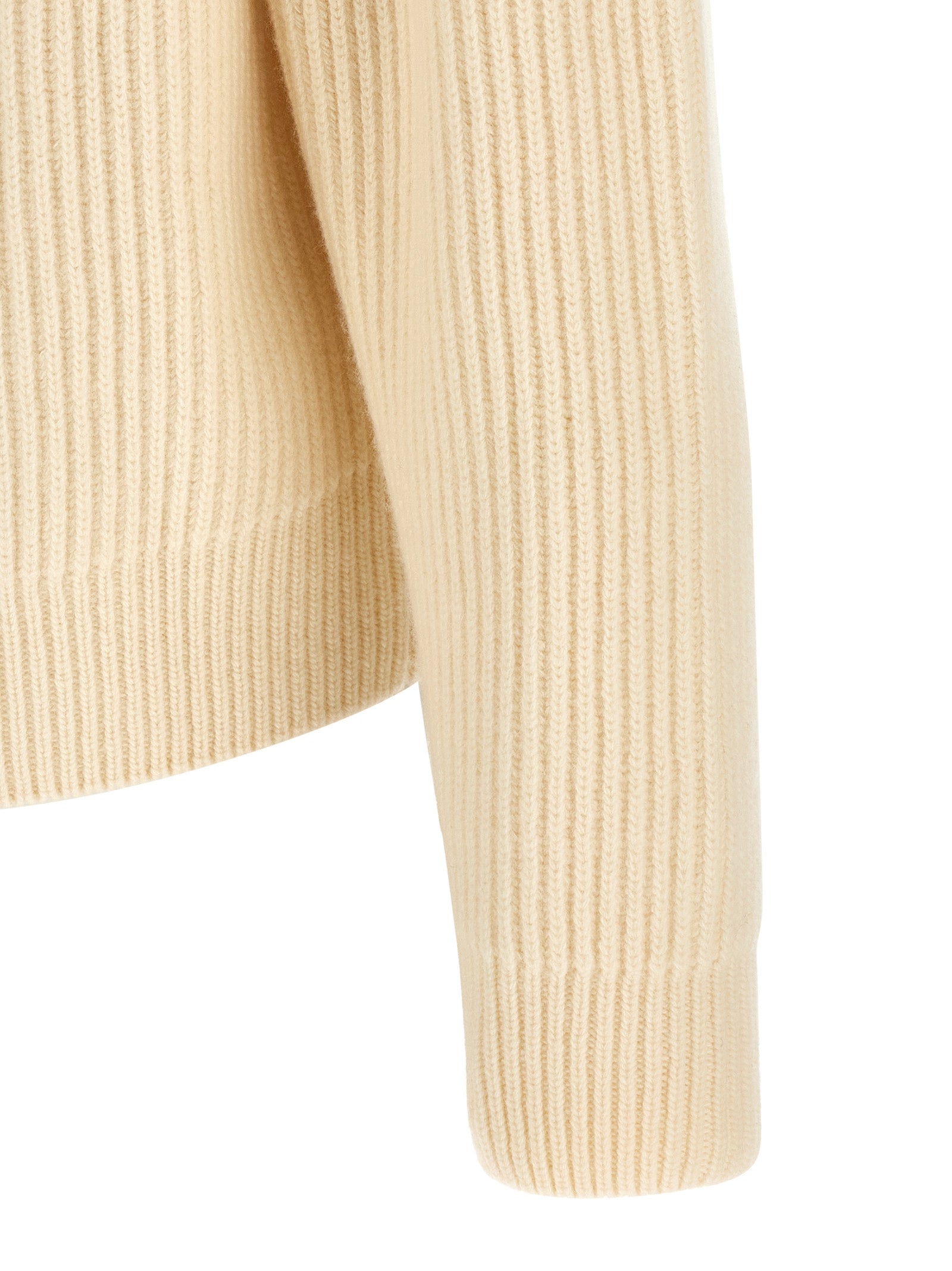 Jil Sander 100% wool sweater in white — view 4