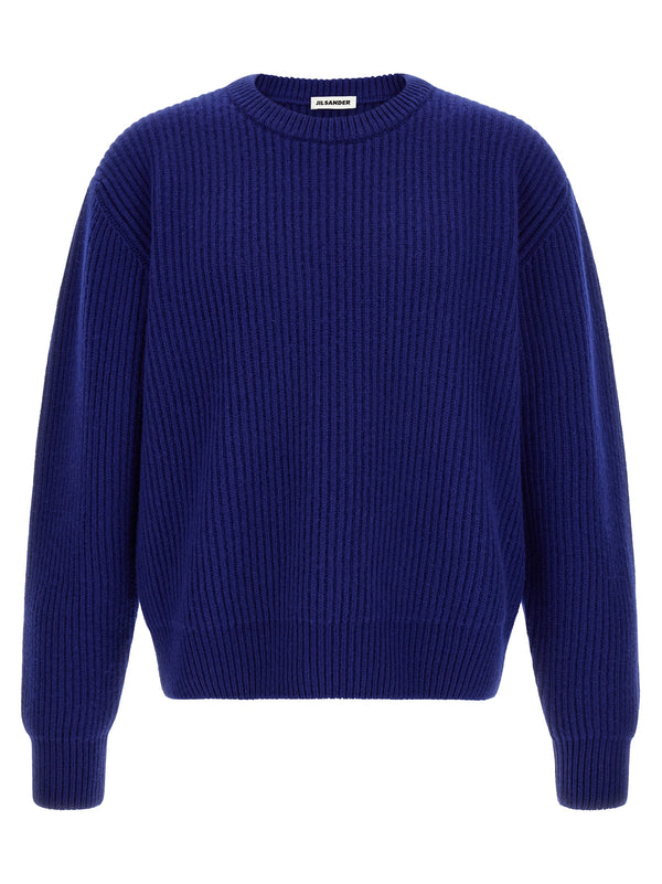 Jil Sander 100% wool sweater in blue