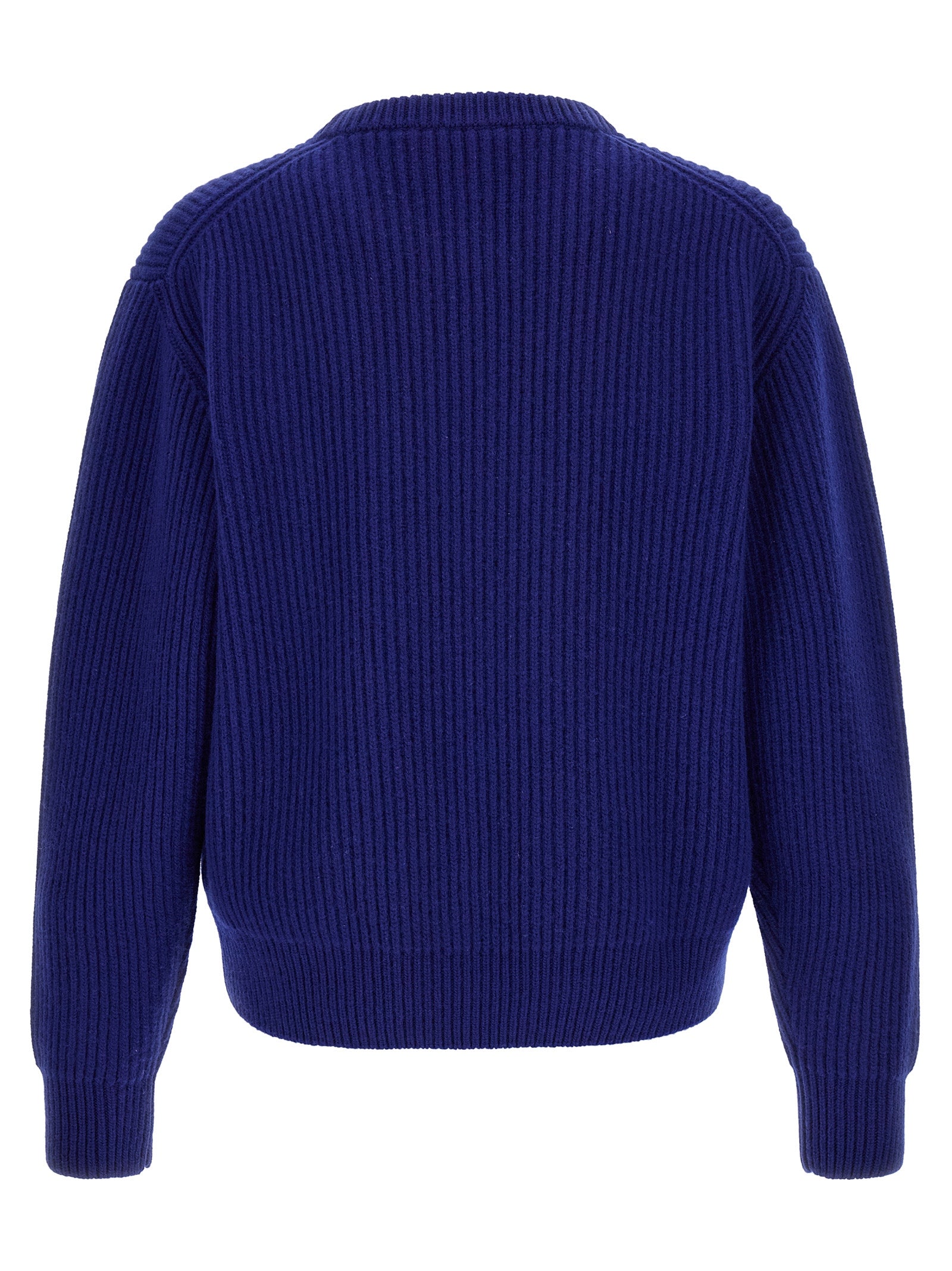 Jil Sander 100% wool sweater in blue — view 2