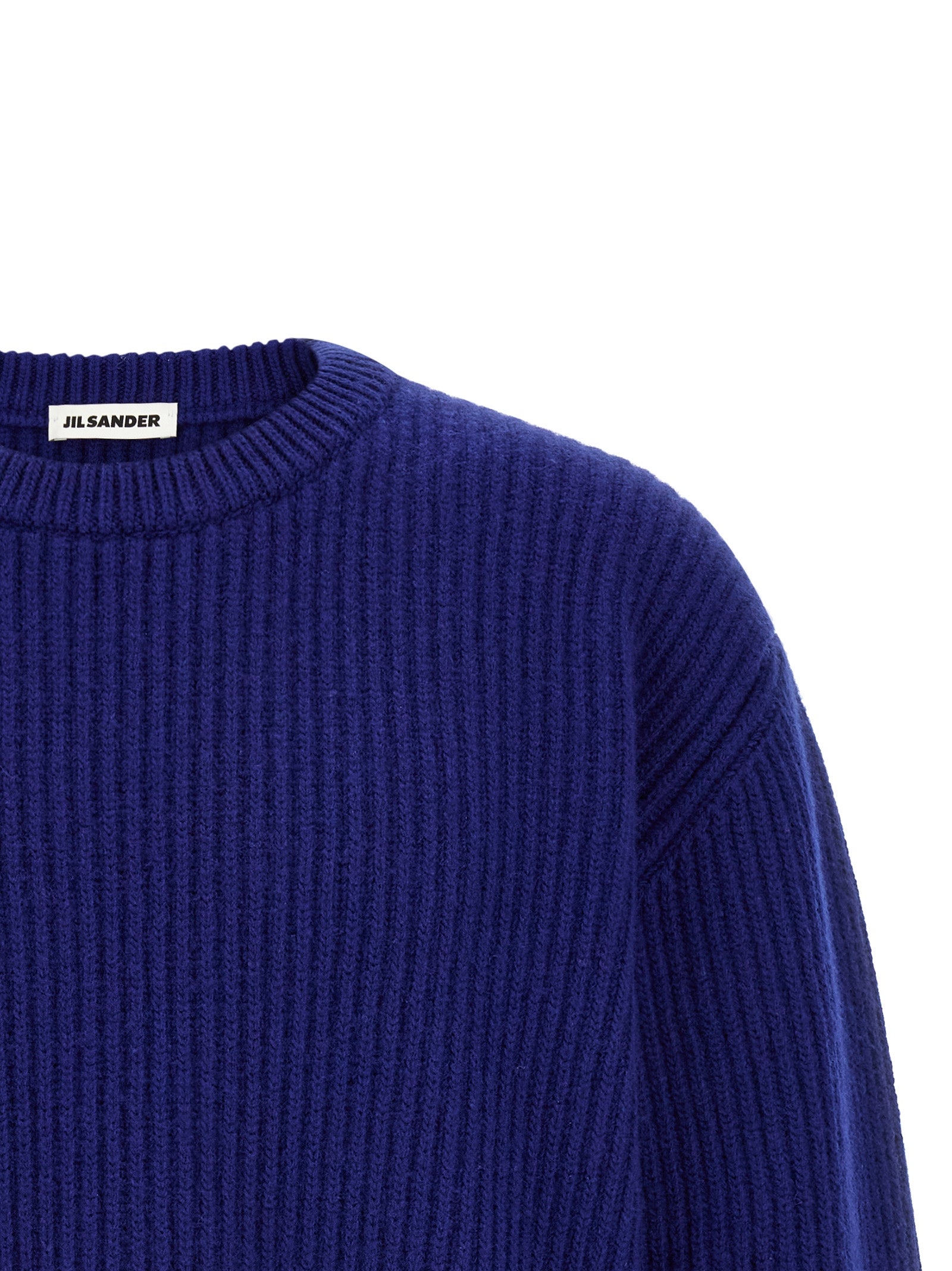 Jil Sander 100% wool sweater in blue — view 3