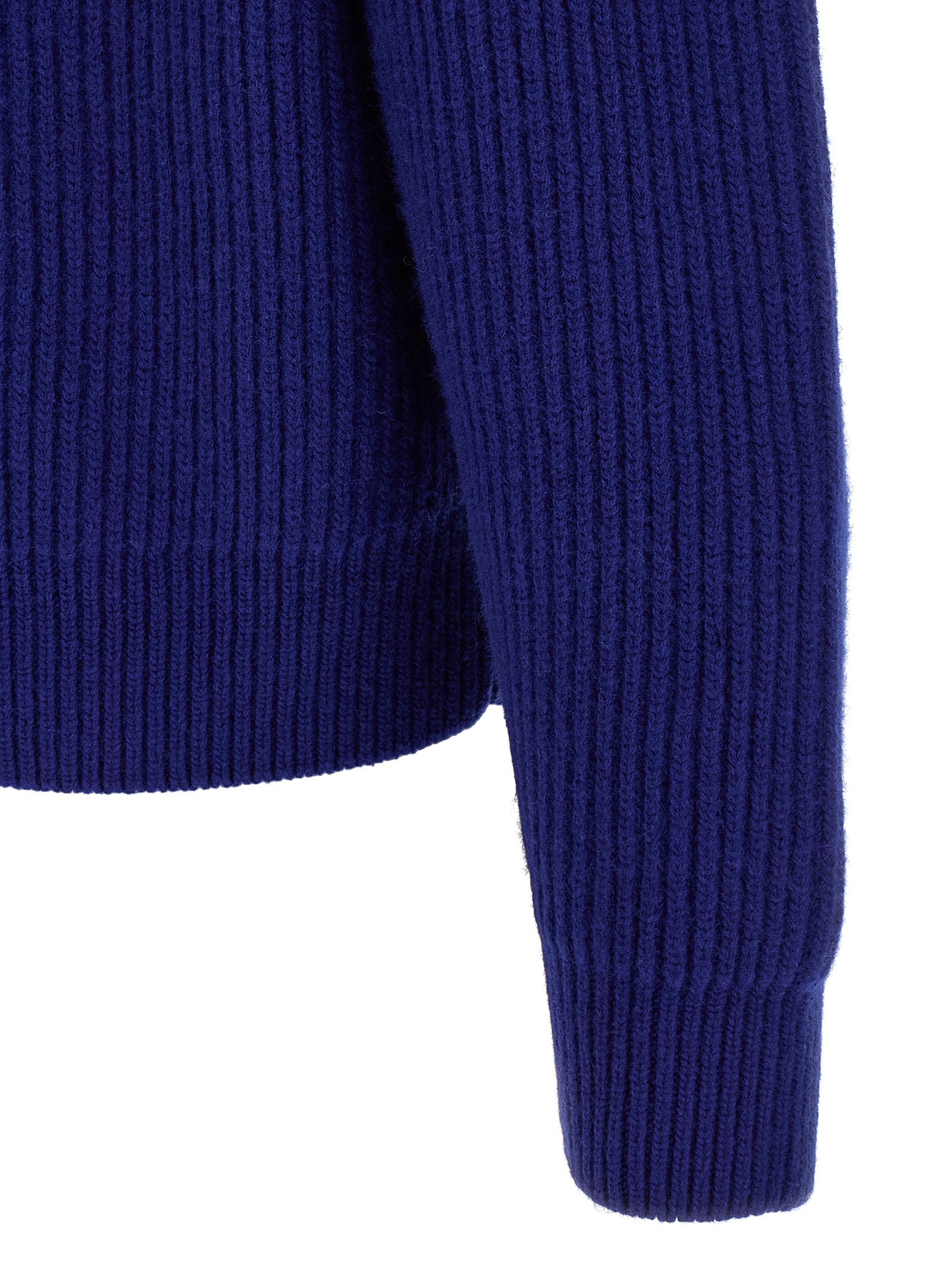 Jil Sander 100% wool sweater in blue — view 4