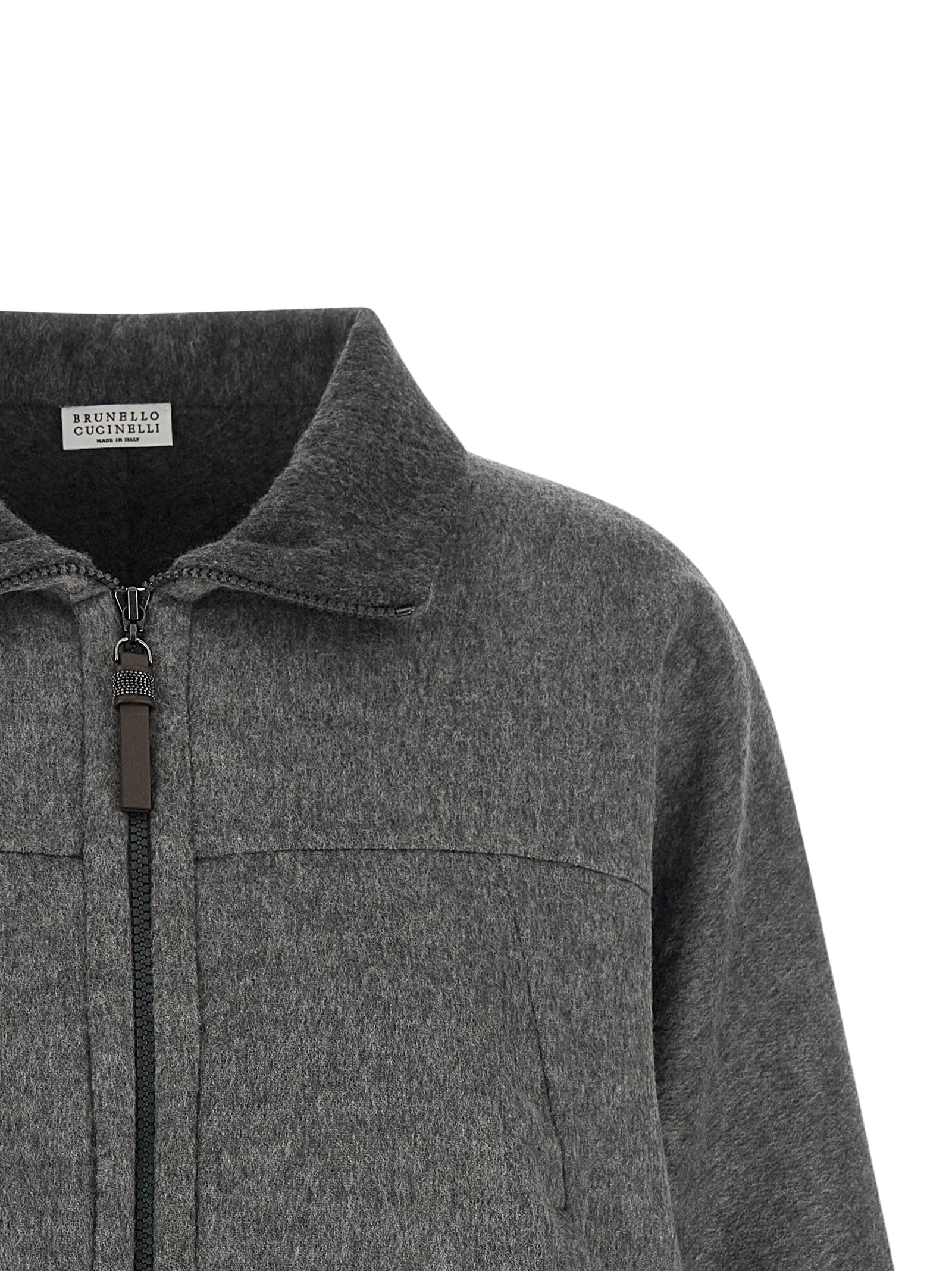 Brunello Cucinelli 100% virgin wool jacket in gray — view 3