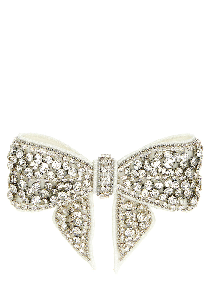 Self-Portrait 100% polyester hair clip in white
