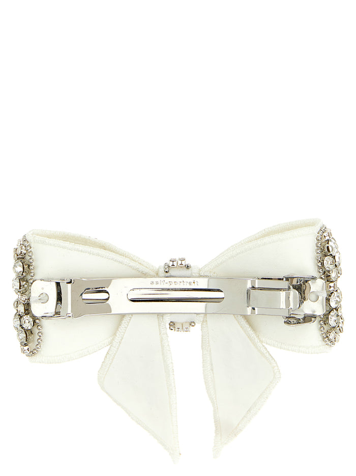 Self-Portrait 100% polyester hair clip in white — view 2