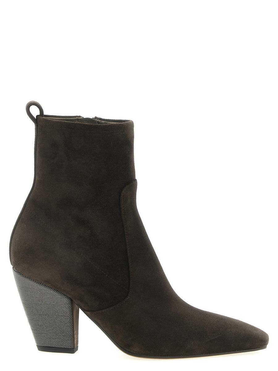 Brunello Cucinelli 100% calfskin leather (Bos Taurus) ankle boot in brown