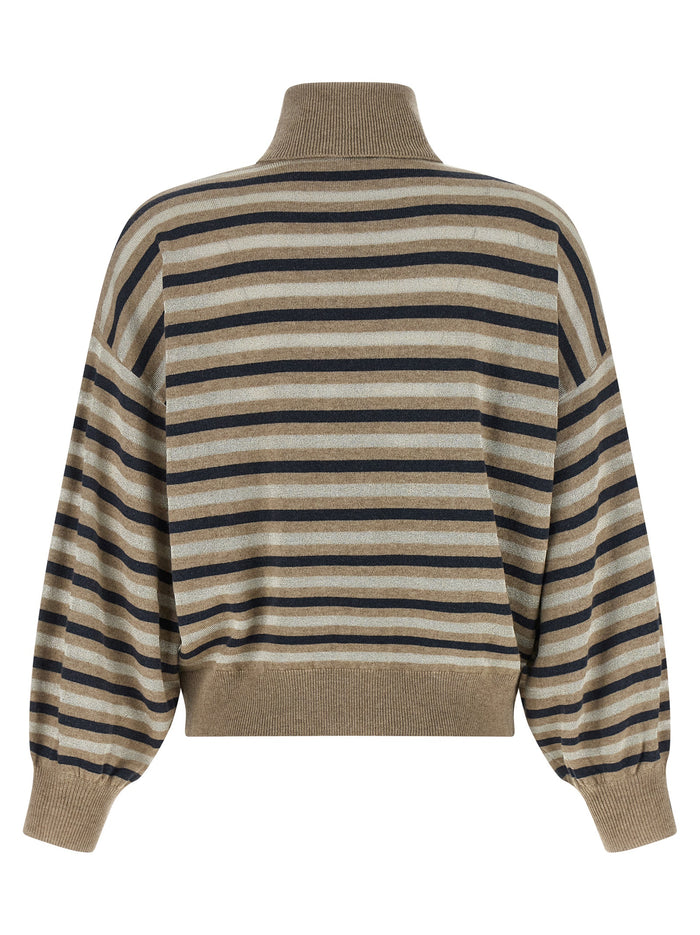 Brunello Cucinelli 60% Virgin Wool sweater in beige — view 2