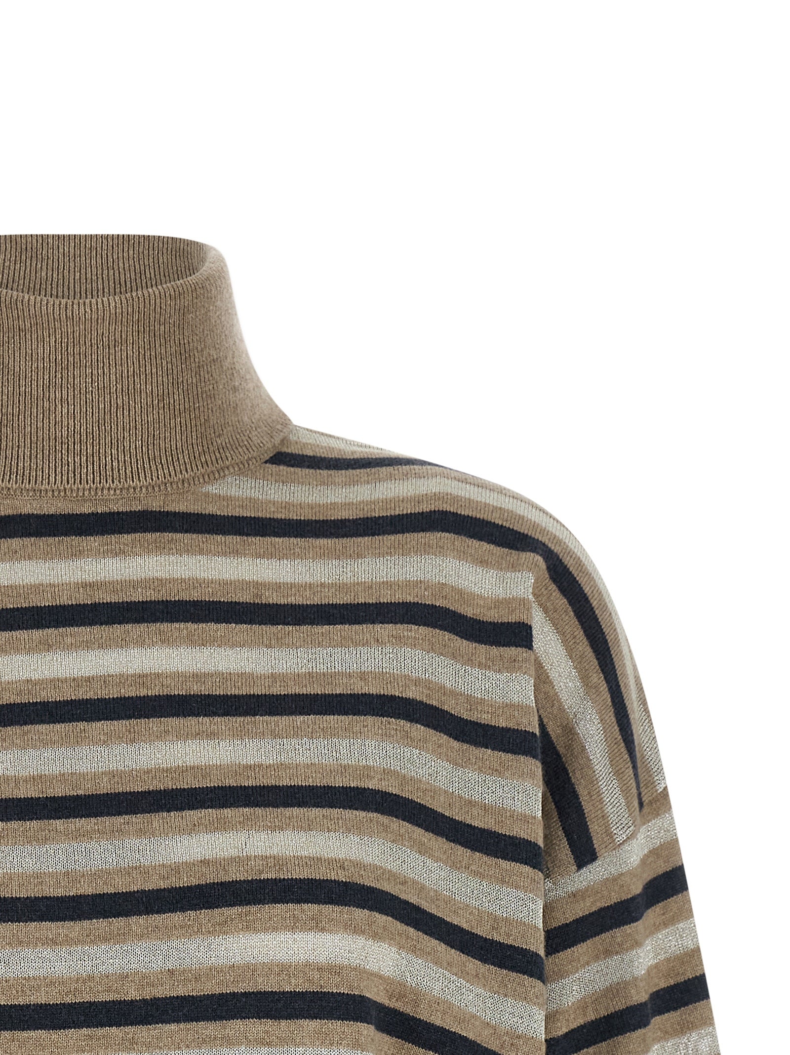 Brunello Cucinelli 60% Virgin Wool sweater in beige — view 3