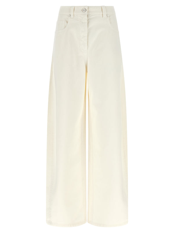 Brunello Cucinelli 100% cotton jeans in white
