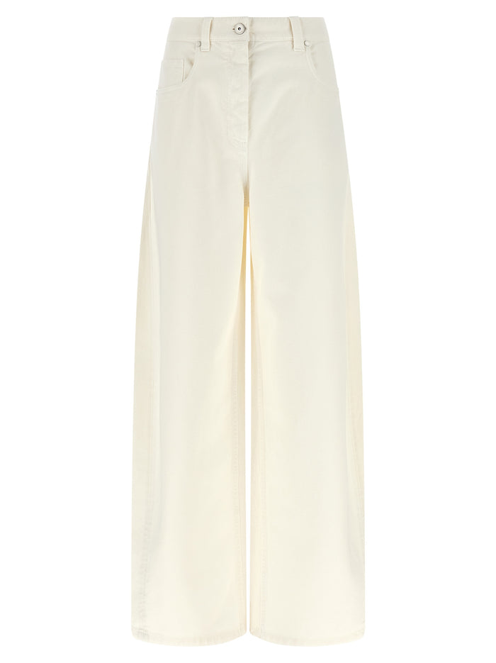 Brunello Cucinelli 100% cotton jeans in white
