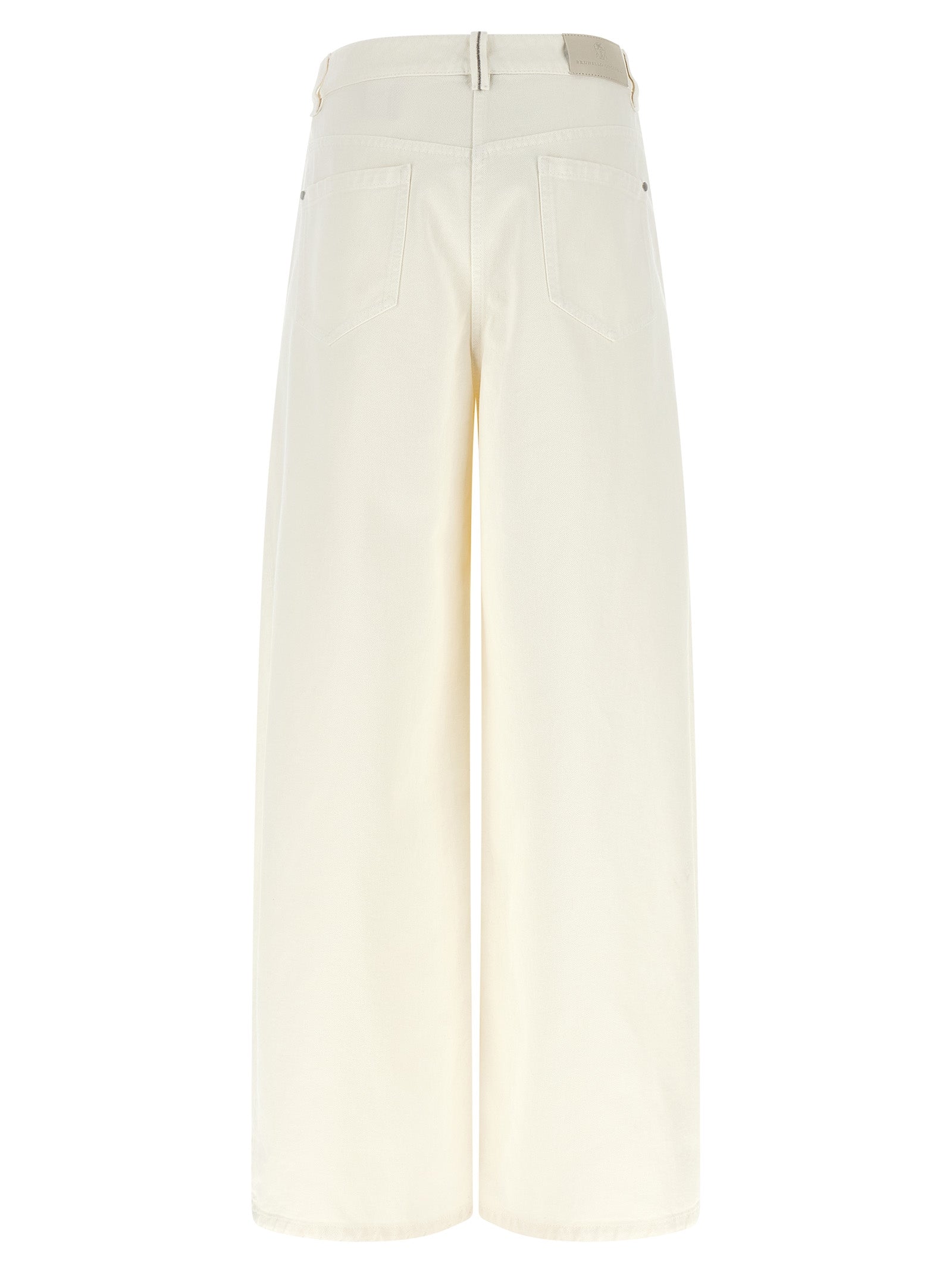 Brunello Cucinelli 100% cotton jeans in white — view 2