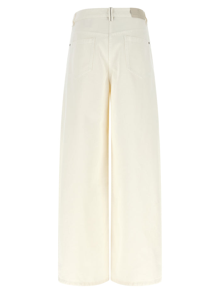 Brunello Cucinelli 100% cotton jeans in white — view 2