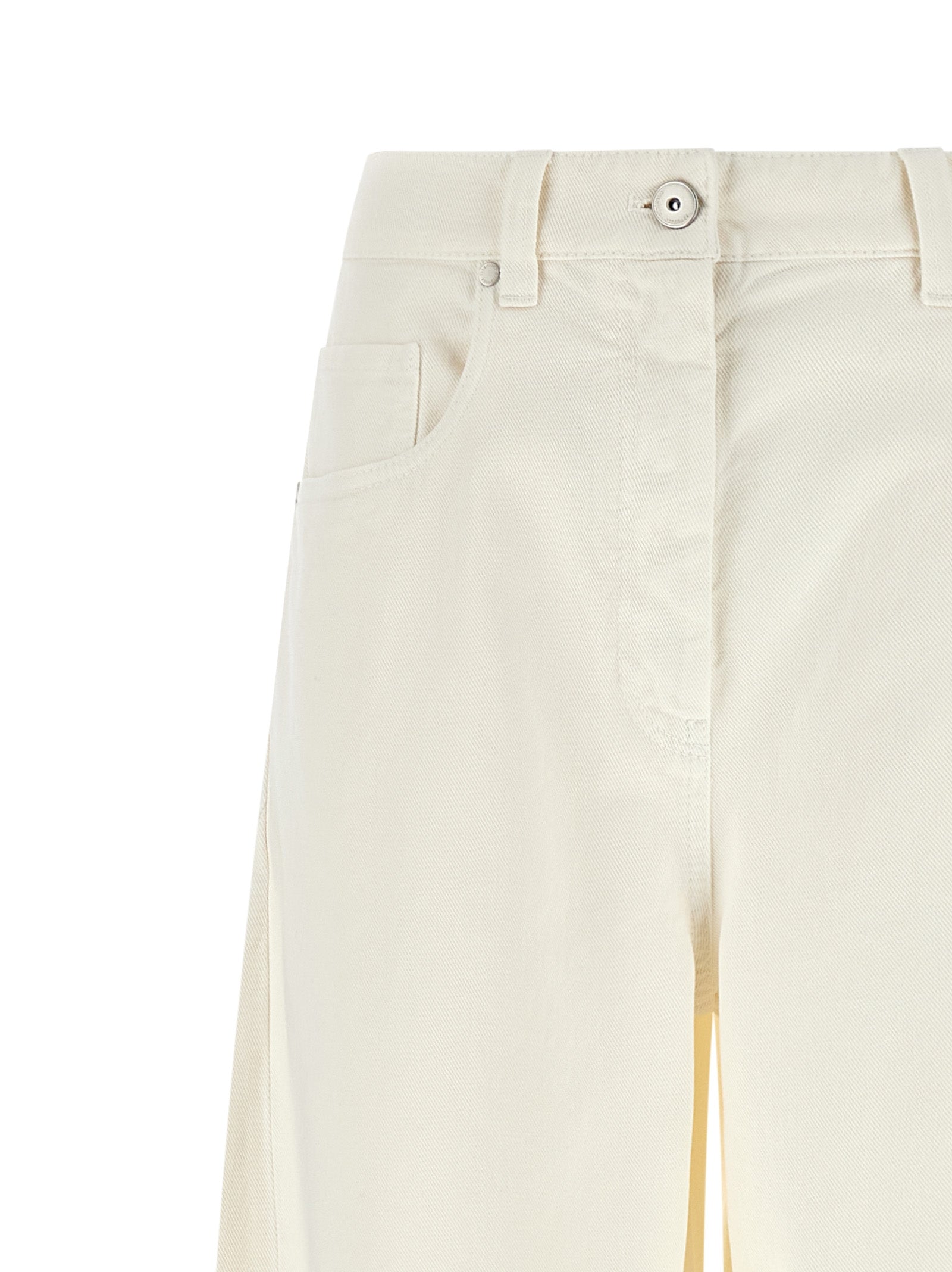 Brunello Cucinelli 100% cotton jeans in white — view 3