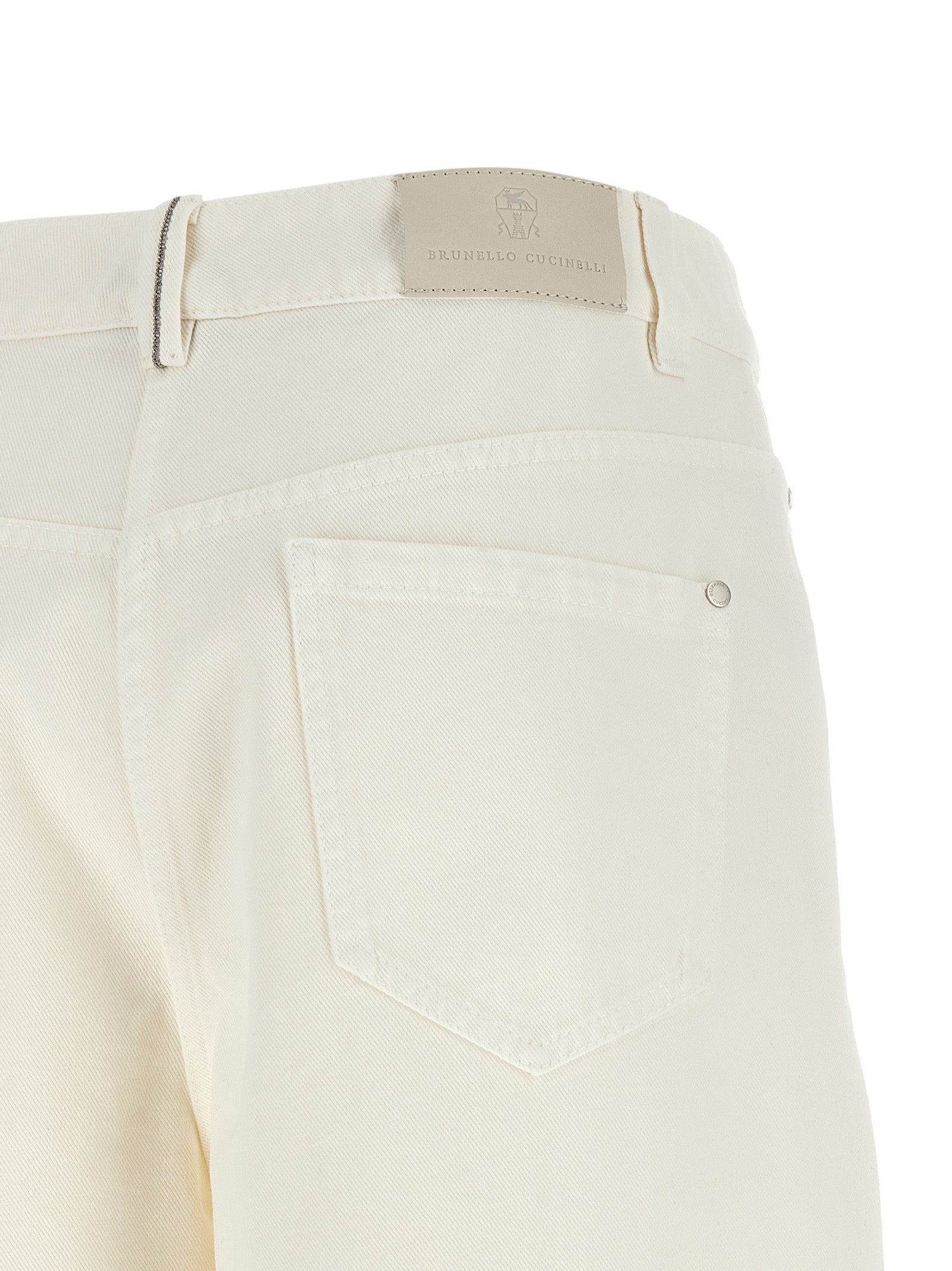 Brunello Cucinelli 100% cotton jeans in white — view 4