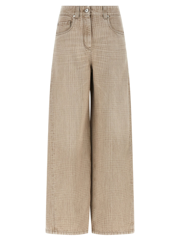 Brunello Cucinelli 100% cotton jeans in beige
