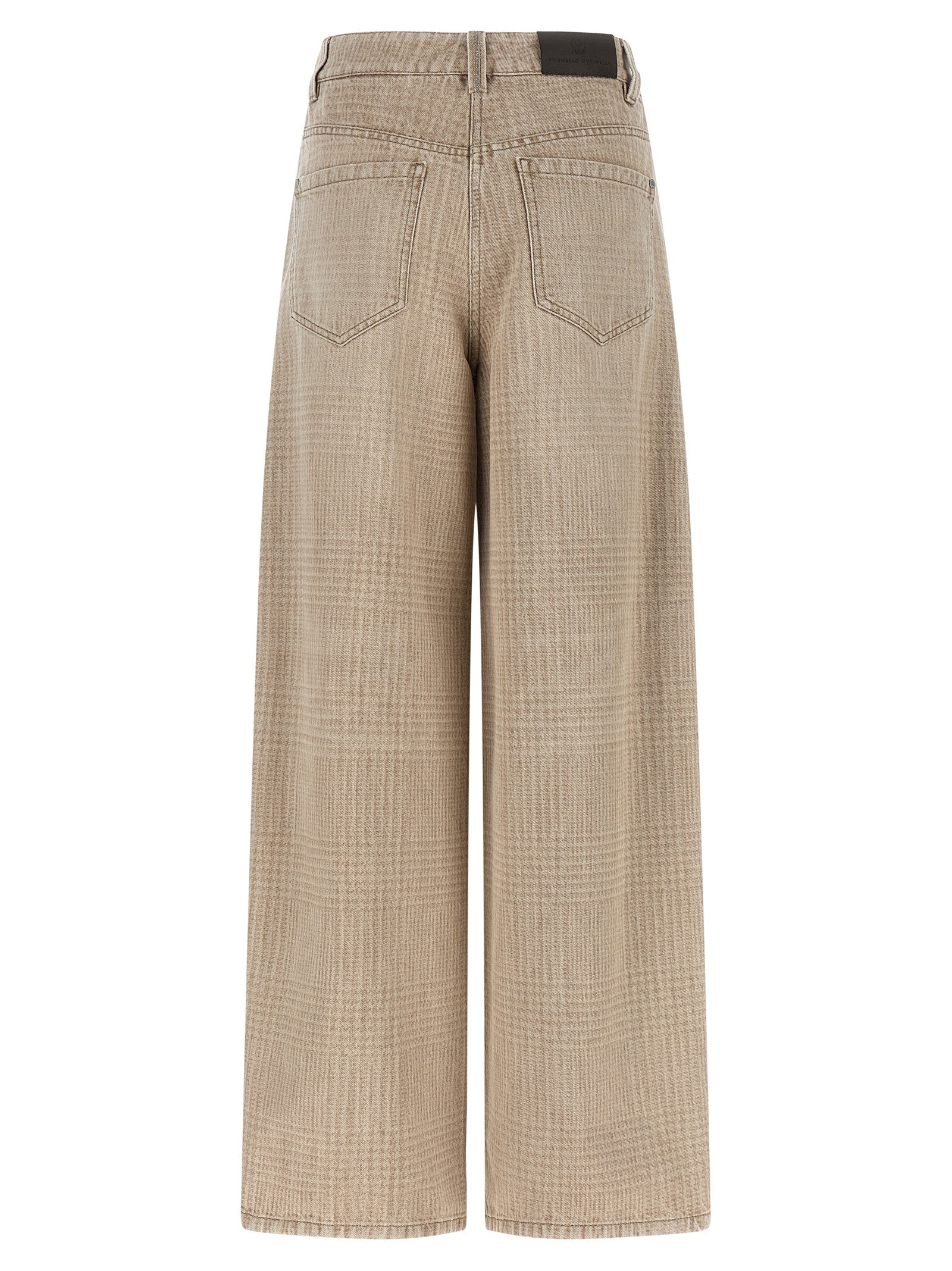Brunello Cucinelli 100% cotton jeans in beige — view 2