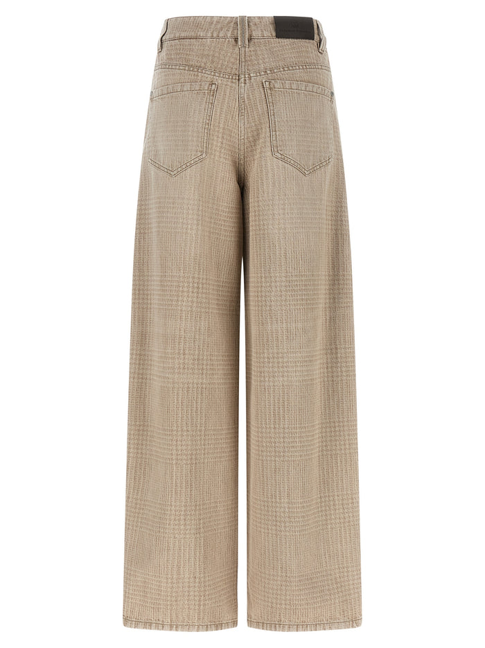 Brunello Cucinelli 100% cotton jeans in beige — view 2