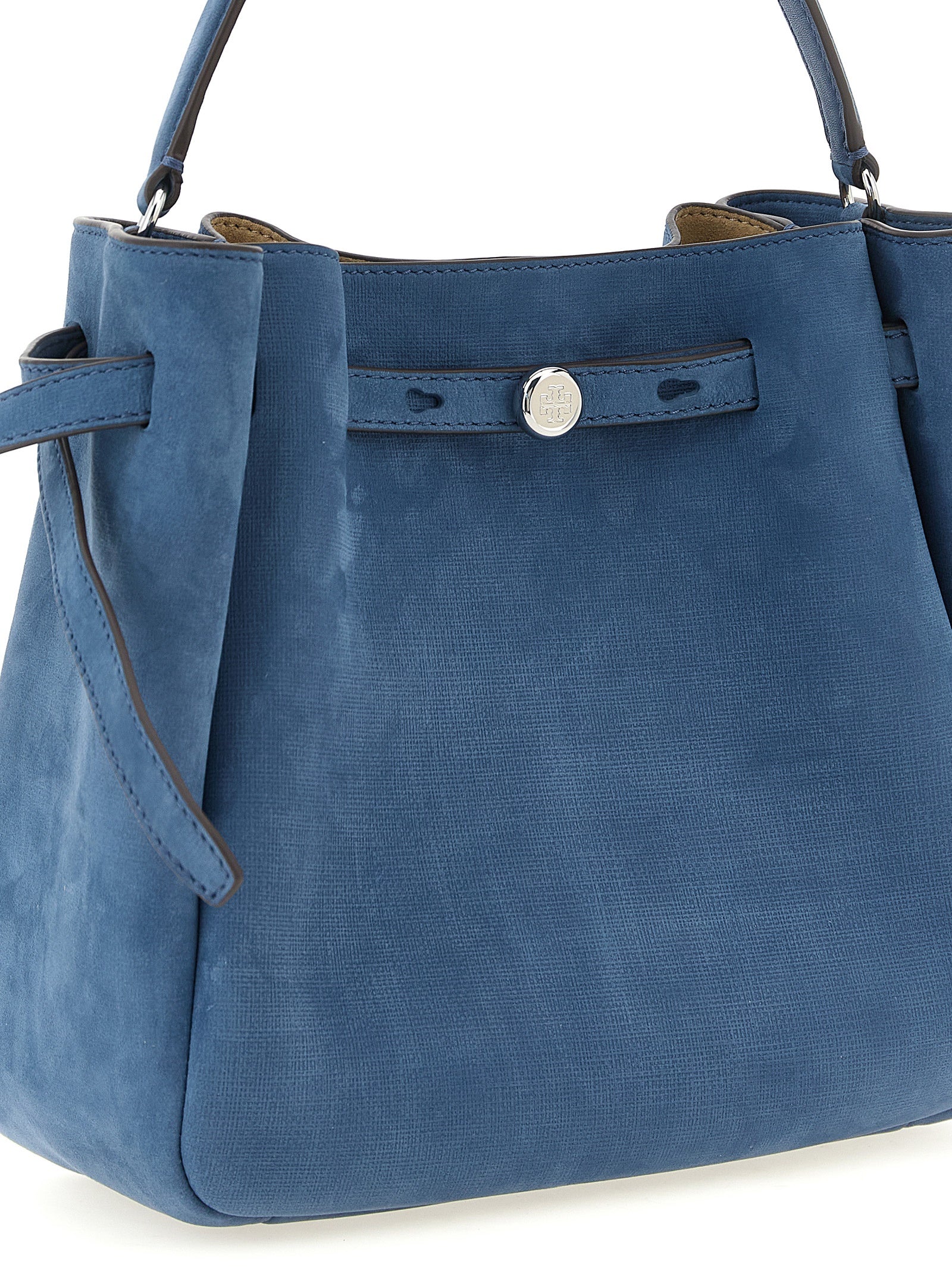 Blue Lamb Leather Handbag Bag