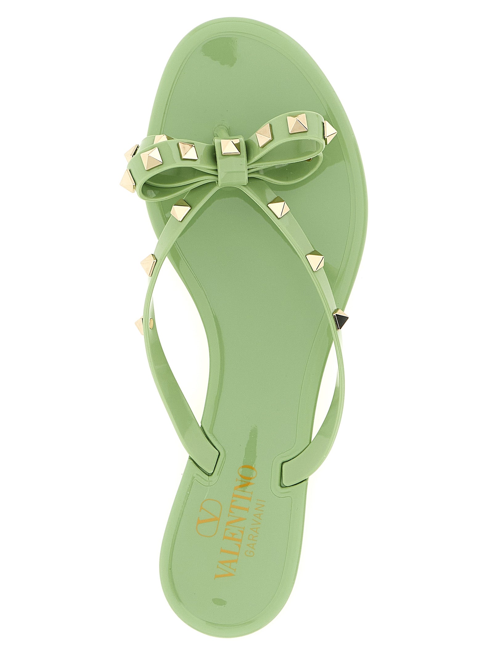 Valentino Garavani 100% Polyvinyl sandal in green — view 4
