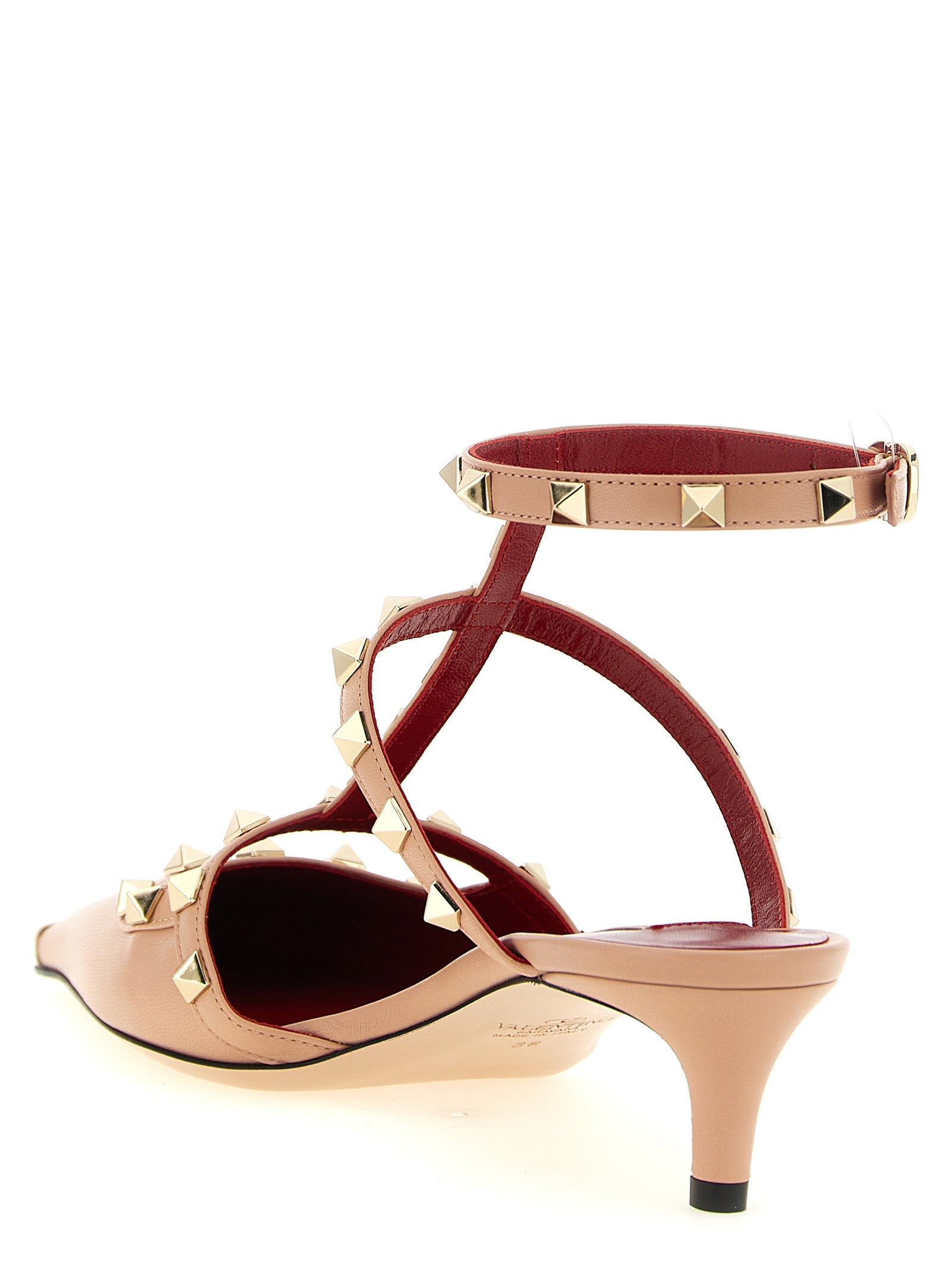 Valentino Garavani 100% calfskin leather pump in beige — view 3