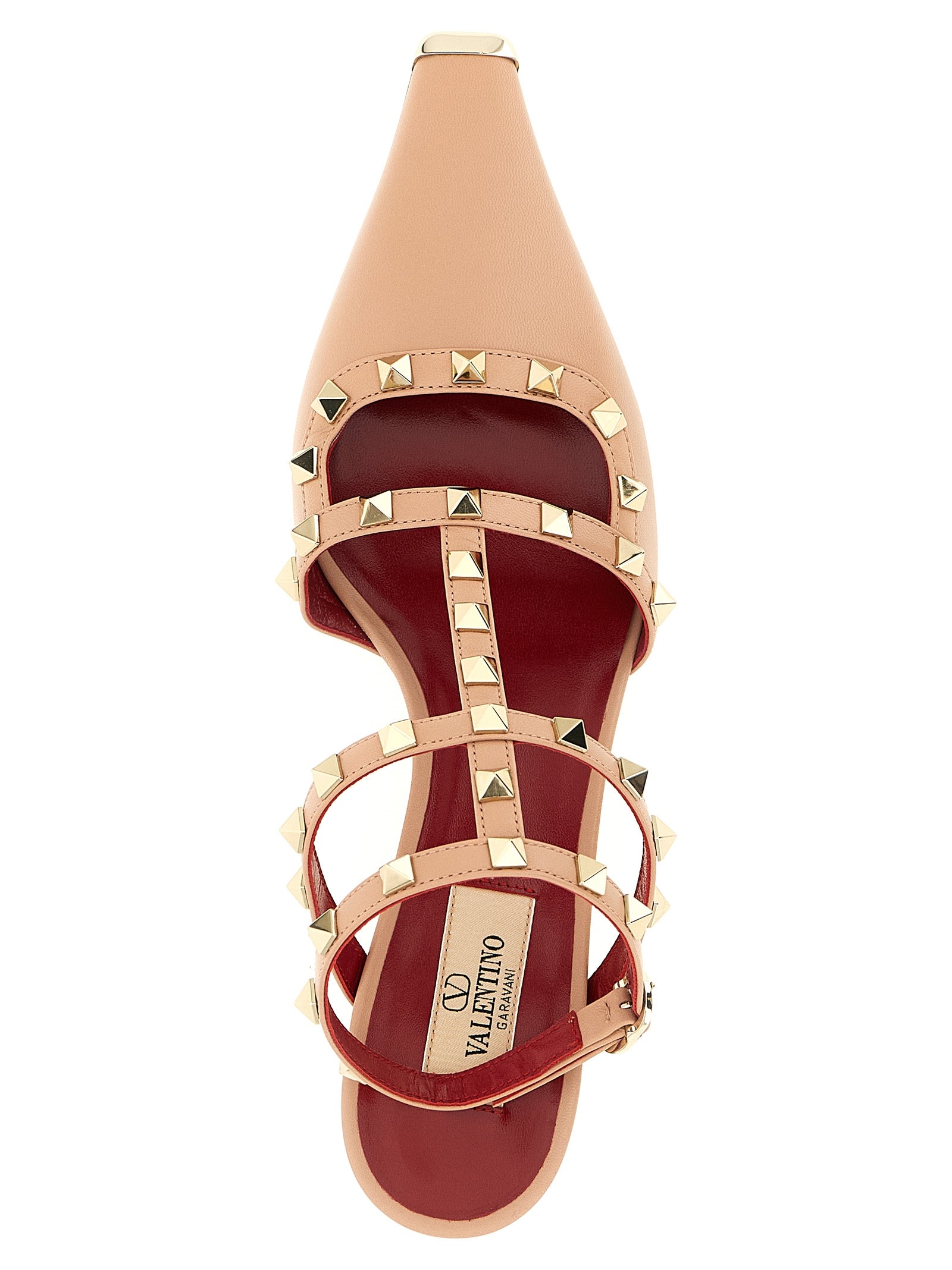 Valentino Garavani 100% calfskin leather pump in beige — view 4