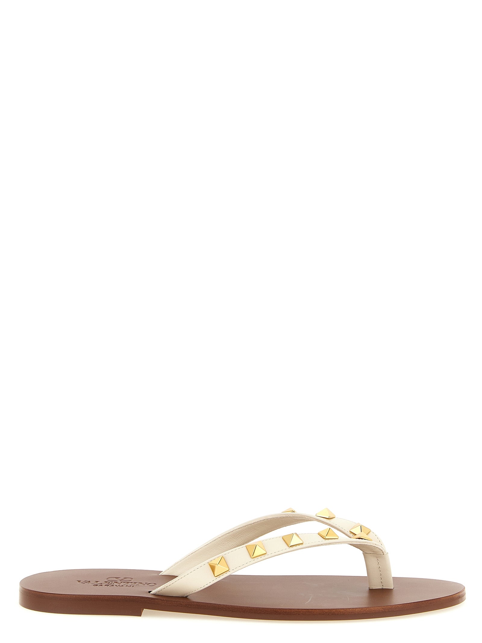 Valentino Garavani 100% Calfskin Leather sandal in white