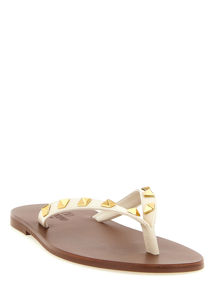 Valentino Garavani 100% Calfskin Leather sandal in white — view 2
