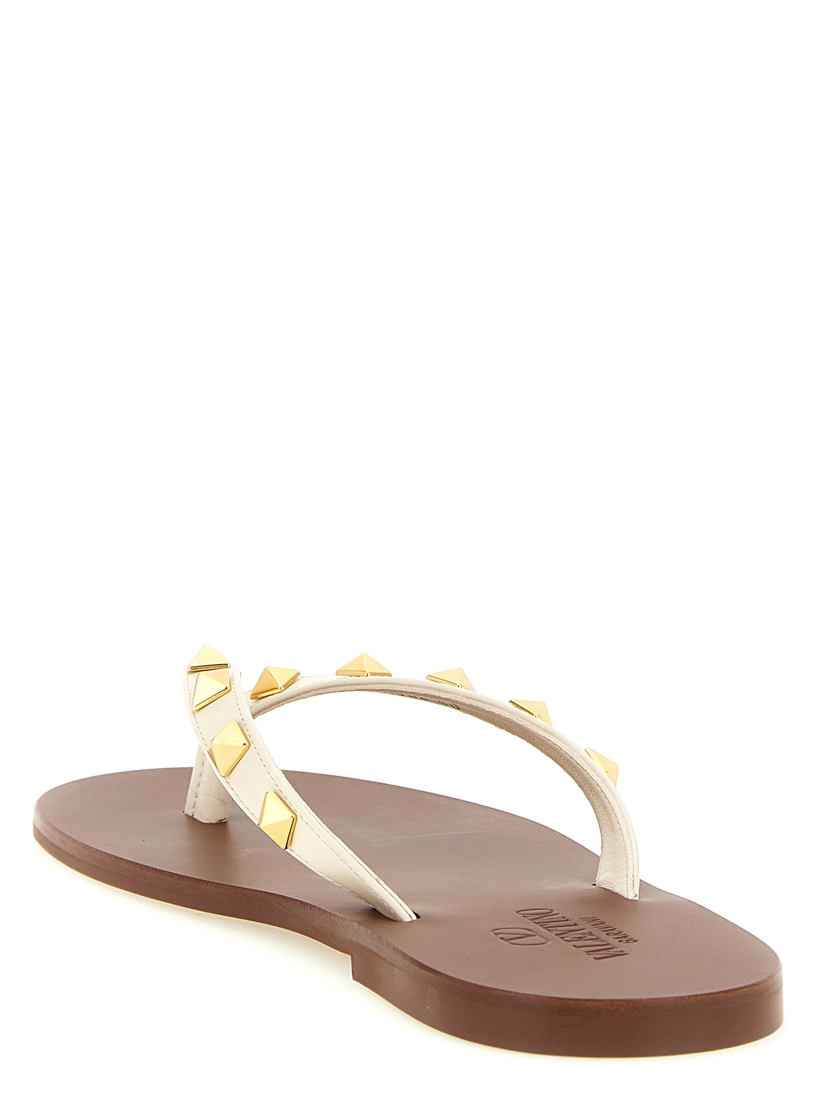 Valentino Garavani 100% Calfskin Leather sandal in white — view 3