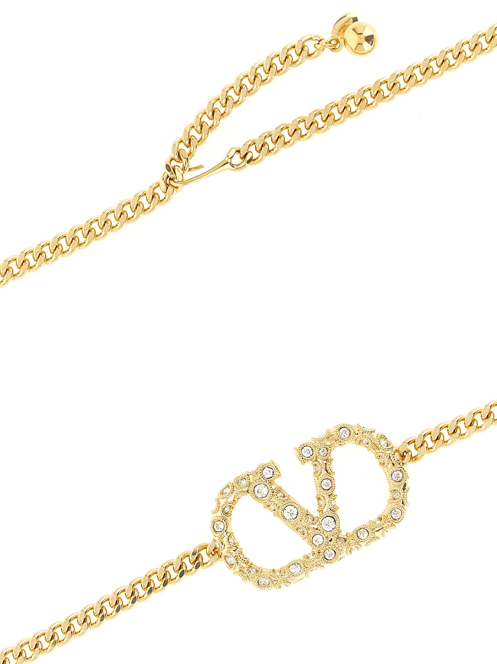 Valentino Garavani 100% Brass with Swarovski crystals belt in gold — view 3