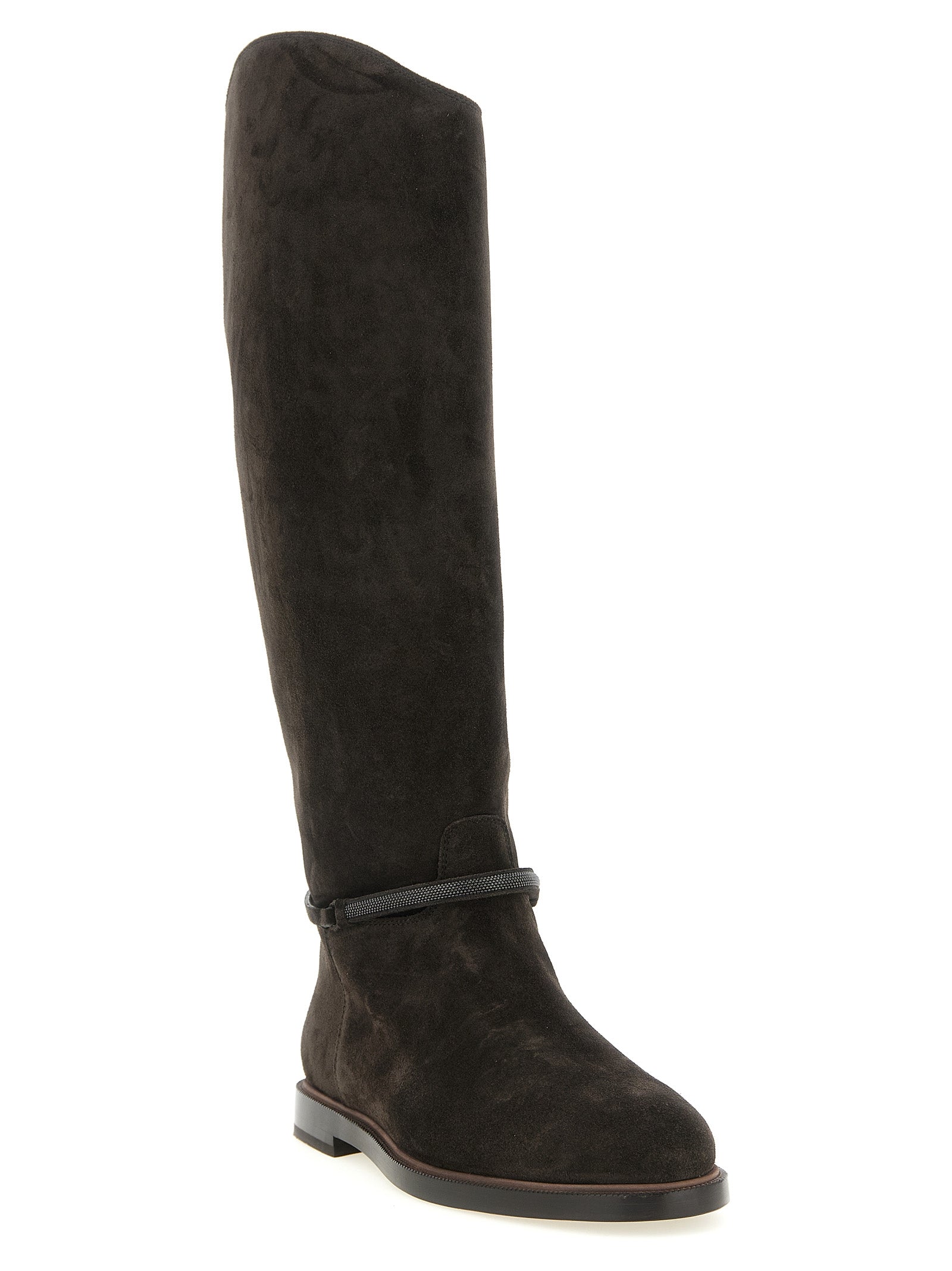 Brunello Cucinelli 100% calfskin leather (Bos Taurus) boot in black — view 2