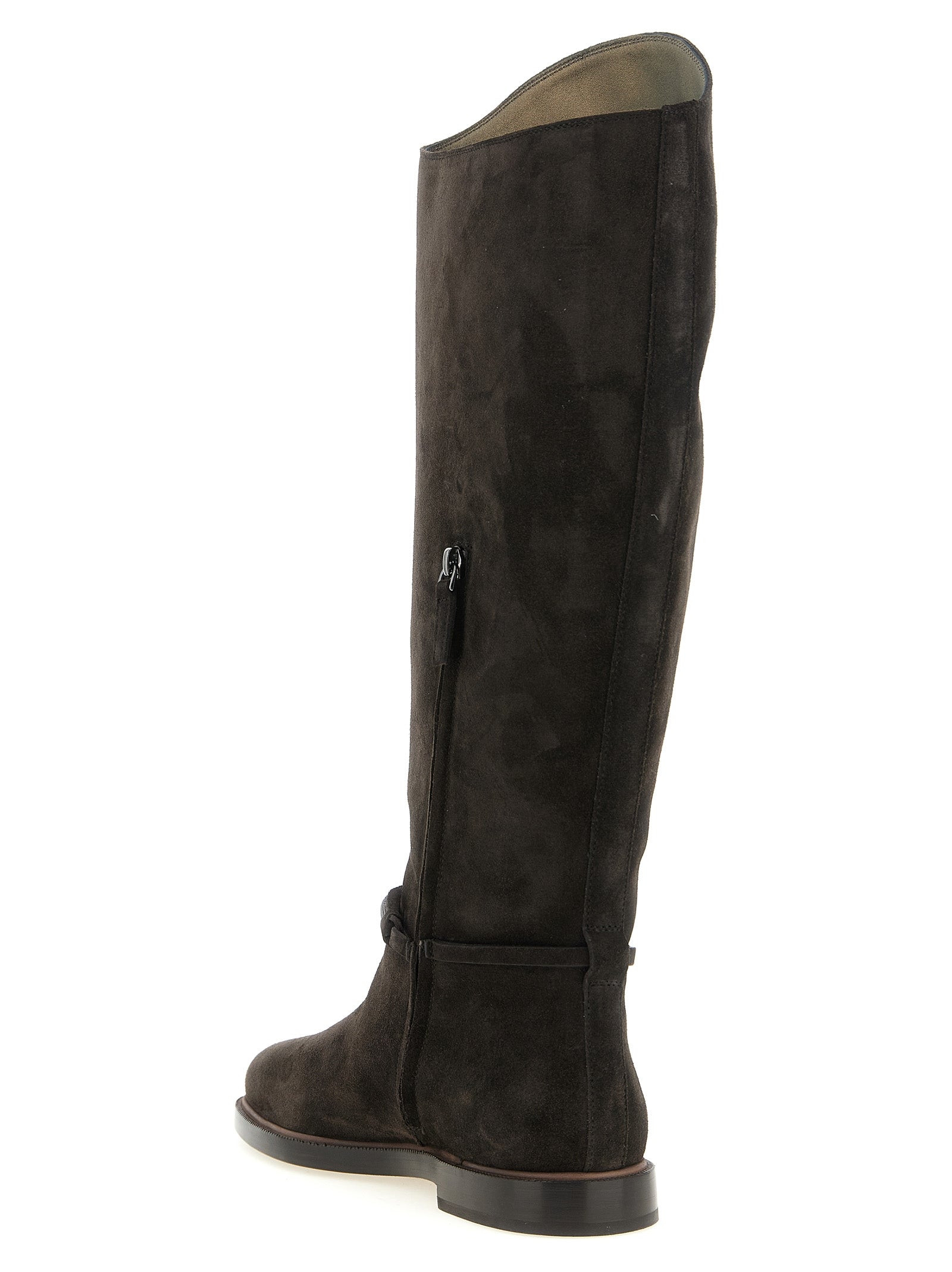Brunello Cucinelli 100% calfskin leather (Bos Taurus) boot in black — view 3