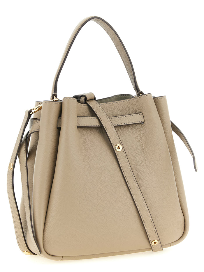 Beige Cowhide Handbag Bag