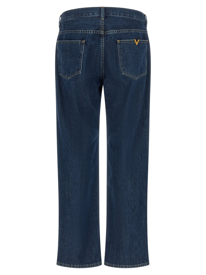 Valentino Garavani 100% cotton jeans in blue — view 2