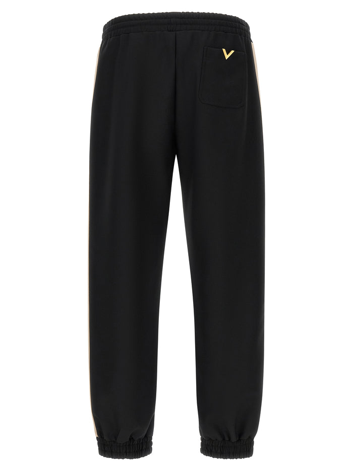 Valentino Garavani 100% Polyester joggers in black — view 2