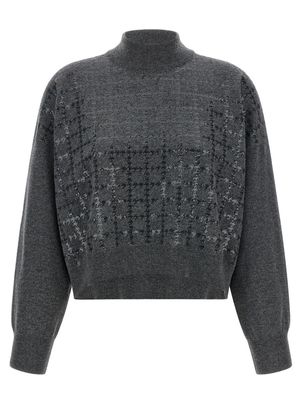 Brunello Cucinelli 100% Cashmere sweater in gray