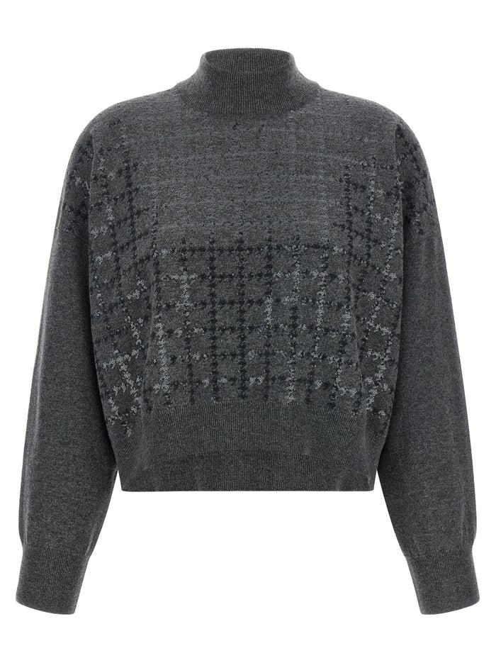 Brunello Cucinelli 100% Cashmere sweater in gray