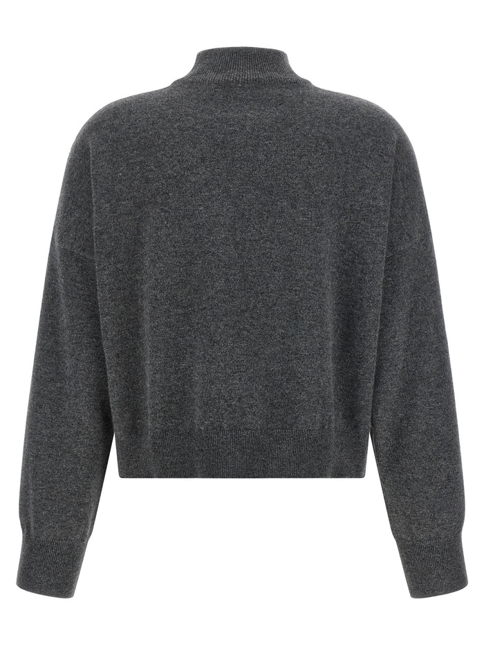 Brunello Cucinelli 100% Cashmere sweater in gray — view 2