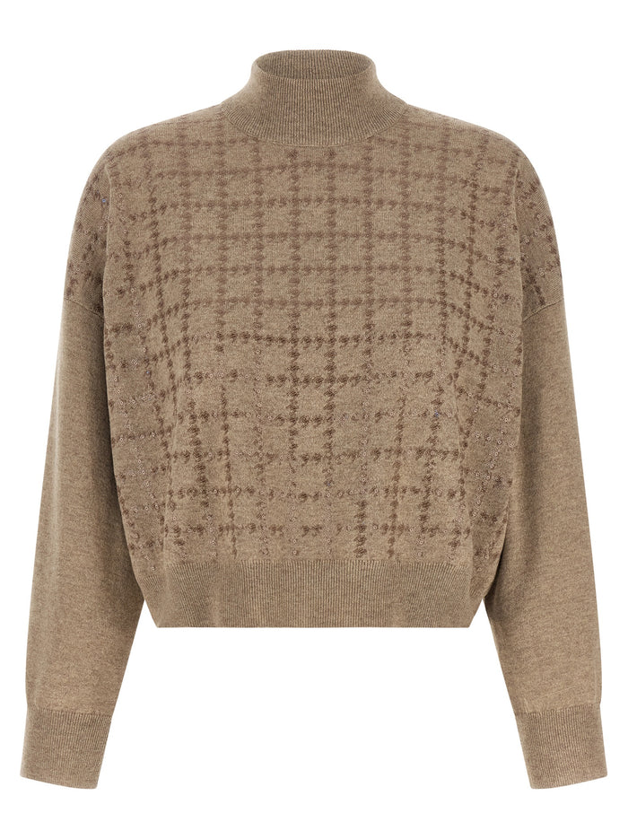 Brunello Cucinelli 100% Cashmere sweater in beige