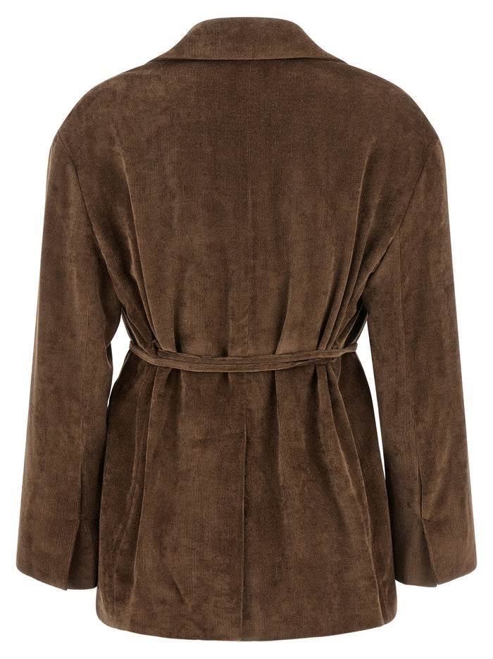 Brunello Cucinelli 93% Viscose blazer in brown — view 2