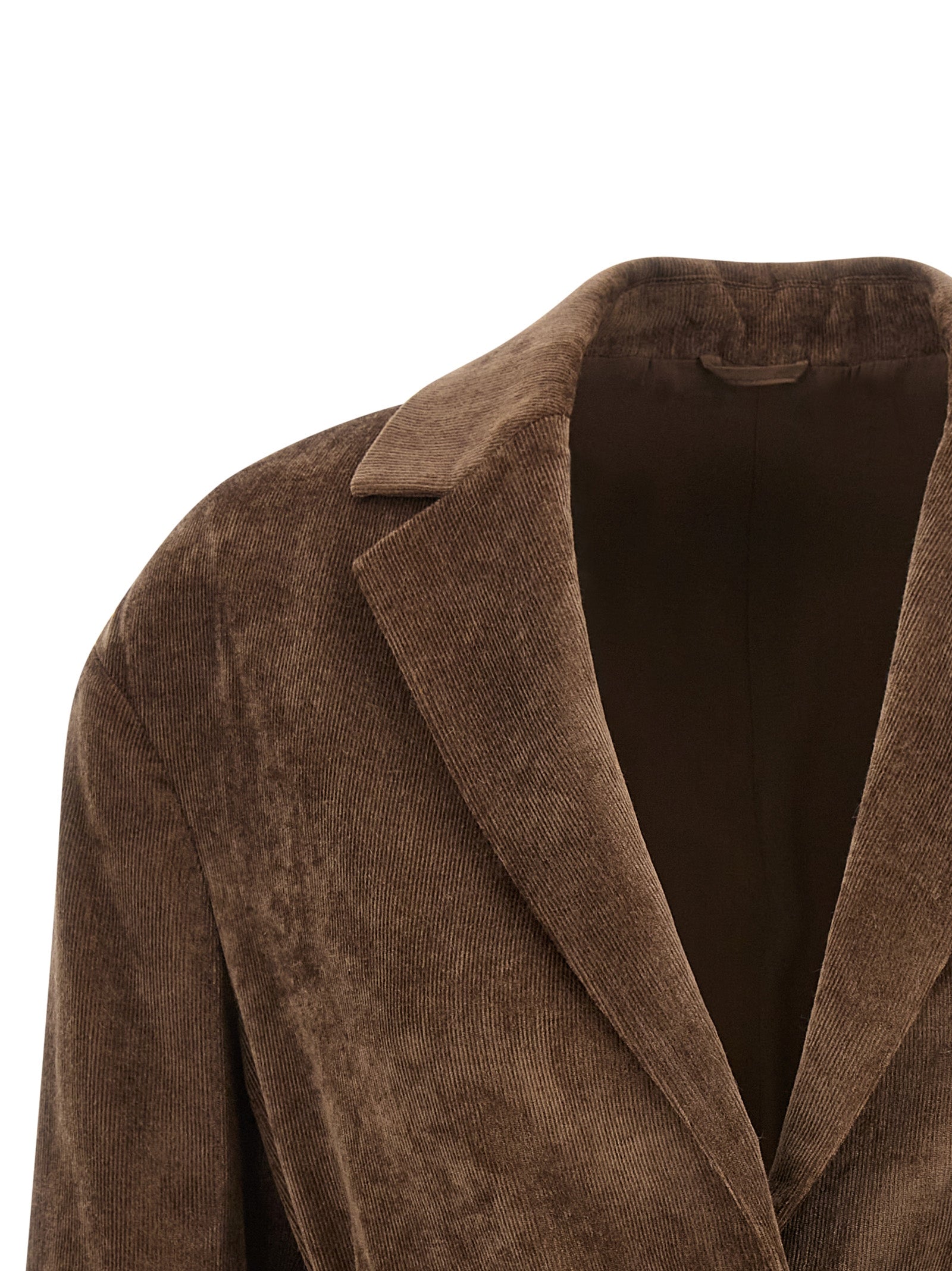 Brunello Cucinelli 93% Viscose blazer in brown — view 3