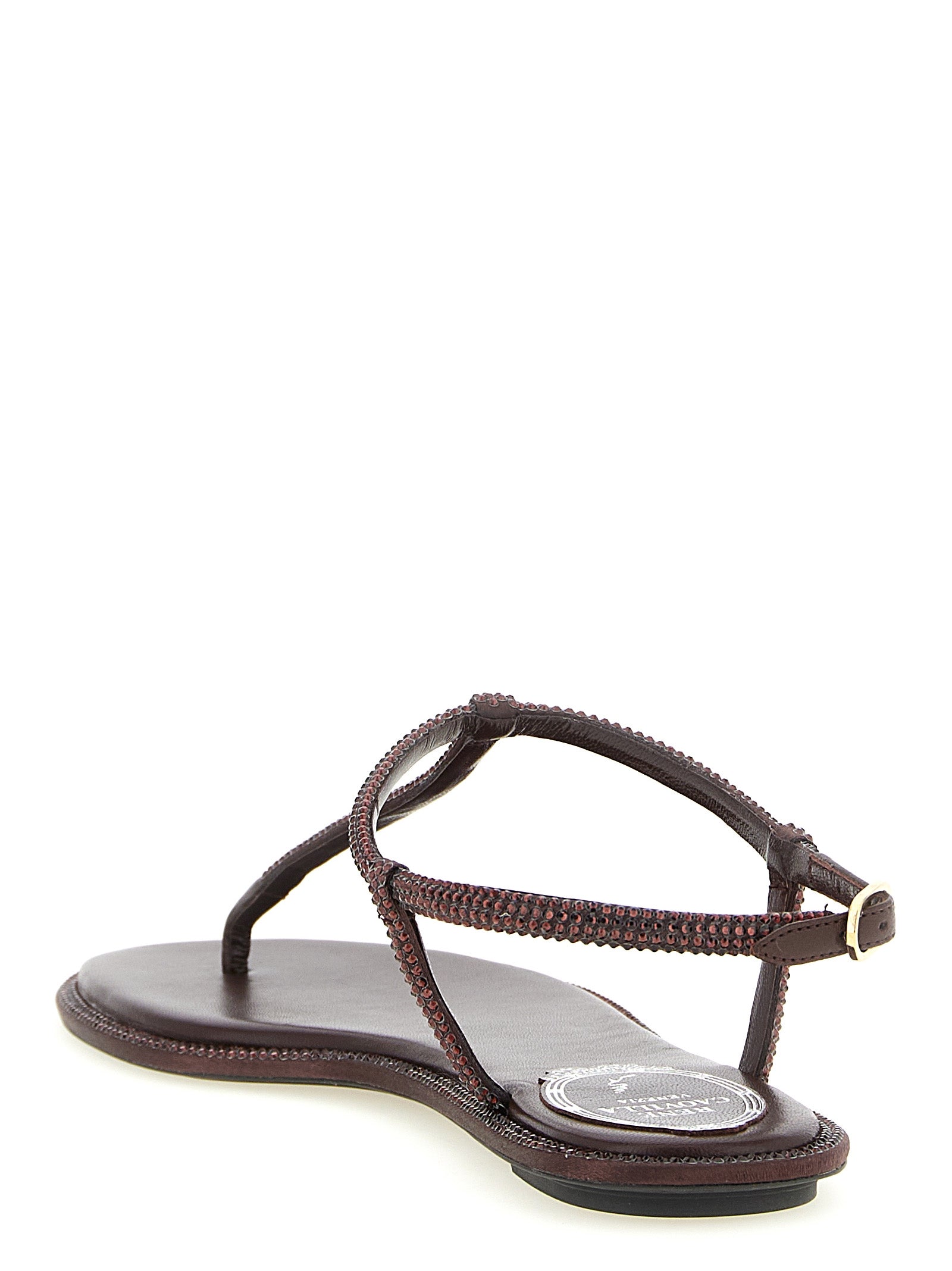 Rene Caovilla 68% Viscose sandals in brown — view 3