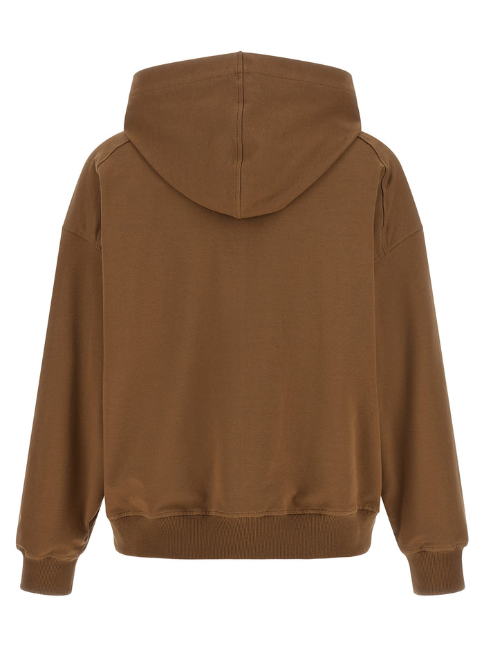 Brunello Cucinelli 98% cotton hoodie in brown — view 2